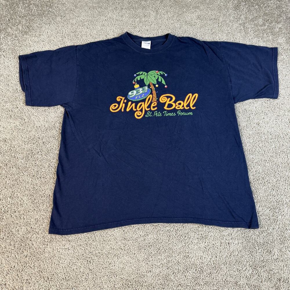 VTG Jingle Ball Shirt Mens XL Blue St. Pete Times Forum Concert 2009 Graphic